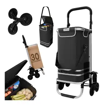 Netto Marken-Discount 24MOVE Einkaufstrolley ALEGRE 3in1 Trolley faltbarer Einkaufswagen mit Kühlfach, schwarz Angebot