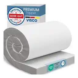 Netto Marken-Discount ELONEO Weiß/Grau Visco Topper Matratzenauflage Angebot