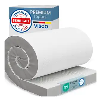 Netto Marken-Discount ELONEO Weiß/Grau Visco Topper Matratzenauflage Angebot
