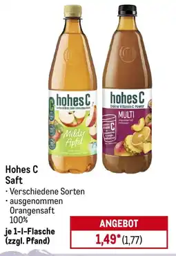 METRO Hohes C Saft Angebot