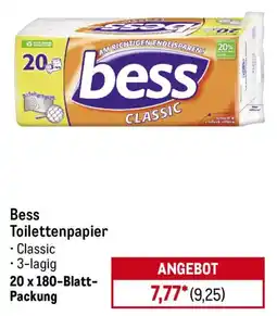 METRO Bess Toilettenpapier Angebot