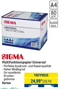METRO SIGMA Multifunktionspapier Universal Angebot