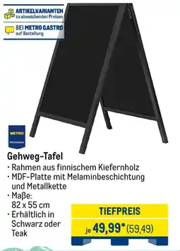 METRO Gehweg-Tafel Angebot