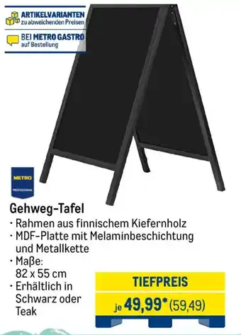 METRO Gehweg-Tafel Angebot