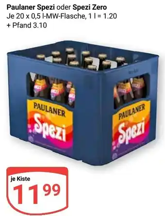 Globus Paulaner Spezi oder Spezi Zero Angebot