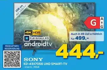 Euronics Sony KD-43X7056 UHD Smart TV Angebot