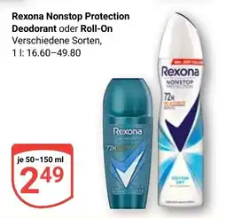 Globus Rexona Nonstop Protection Deodorant oder Roll-On Angebot