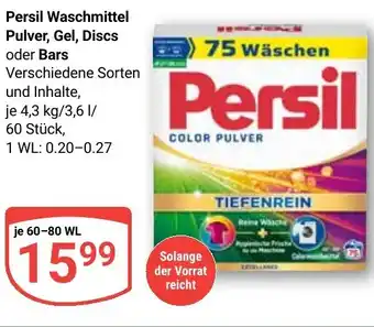Globus Persil Waschmittel Pulver, Gel, Discs oder Bars Angebot
