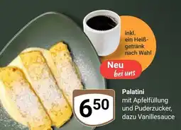 Globus Palatini mit Apfelfüllung und Puderzucker, dazu Vanillesauce Angebot