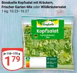 Globus Bonduelle Kopfsalat mit Kräutern, Frischer Garten-Mix oder Wildkräutersalat Angebot