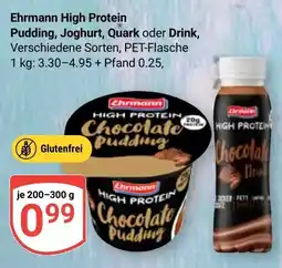 Globus Ehrmann High Protein Pudding, Joghurt, Quark oder Drink Angebot