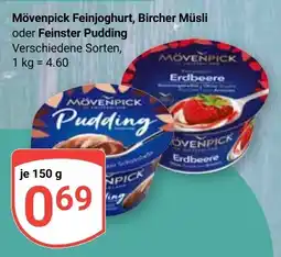Globus Mövenpick Feinjoghurt, Bircher Müsli oder Feinster Pudding Angebot