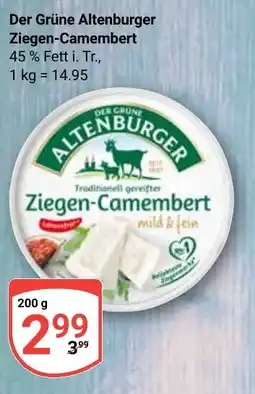 Globus Der Grüne Altenburger Ziegen-Camembert Angebot