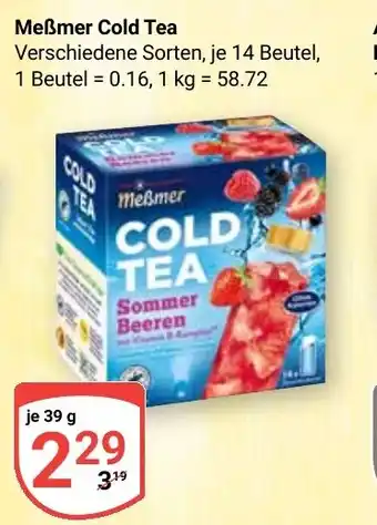 Globus Meẞmer Cold Tea Angebot