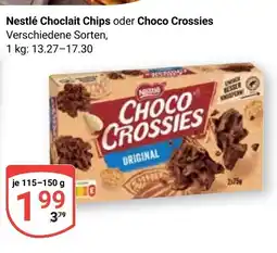 Globus Nestlé Choclait Chips oder Choco Crossies Angebot
