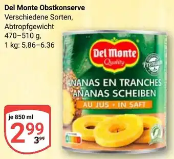 Globus Del Monte Obstkonserve Angebot