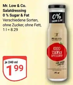 Globus Mr. Low & Co. Salatdressing 0% Sugar & Fat Angebot