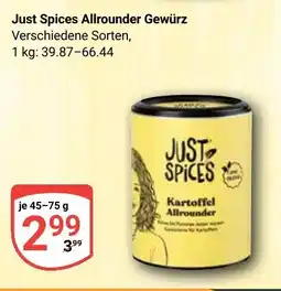 Globus Just Spices Allrounder Gewürz Angebot