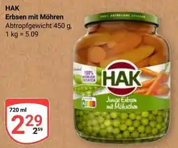 Globus HAK Erbsen mit Möhren Angebot