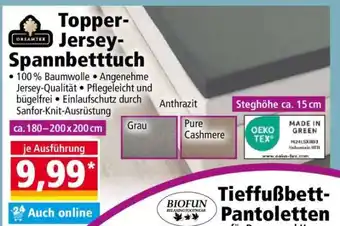 Norma Topper Jersey- Spannbetttuch Angebot