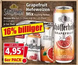 Norma Schöfferhofer Grapefruit Hefeweizen Mix Angebot