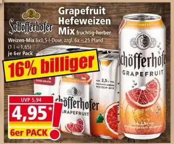 Norma Schöfferhofer Grapefruit Hefeweizen Mix Angebot