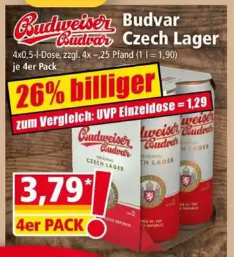 Norma Budvar Czech Lager Angebot