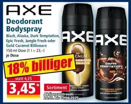 Norma Axe Deodorant Bodyspray Angebot