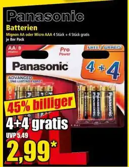 Norma Panasonic Batterien Angebot