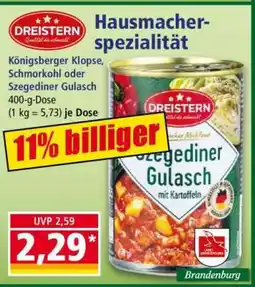 Norma Königsberger Klopse, SchmorKohl oder Szegediner Gulasch Angebot