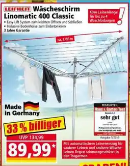 Norma LEIFHEIT Wäscheschirm Linomatic 400 Classic Angebot