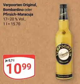 Globus Verpoorten Original, Bombardino oder Pfirsich-Maracuja Angebot