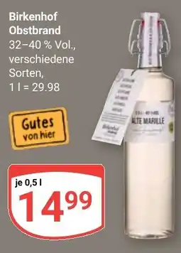 Globus Birkenhof Obstbrand Angebot