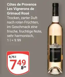 Globus Côtes de Provence Les Vignerons de Grimaud Rosé Angebot