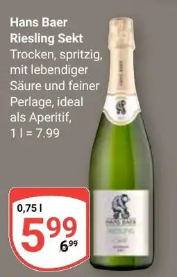 Globus Hans Baer Riesling Sekt Angebot