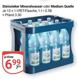 Globus Steinsieker Mineralwasser oder Medium Quelle Angebot