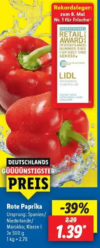 Lidl Rote Paprika Angebot