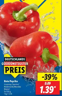 Lidl Rote Paprika Angebot