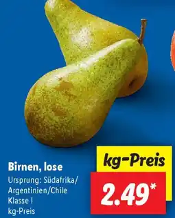 Lidl Birnen, lose Angebot