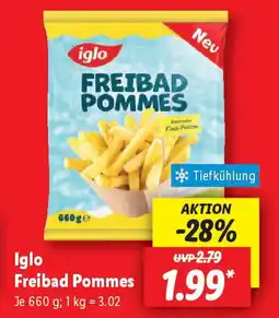 Lidl iglo Freibad Pommes Angebot