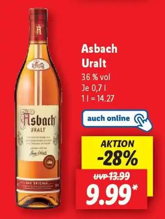 Lidl Asbach Uralt Angebot