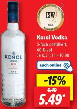 Lidl Korol Vodka Angebot