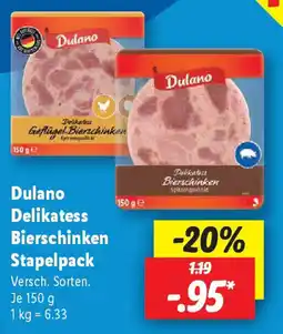 Lidl Dulano Delikatess Bierschinken Delikatess Angebot