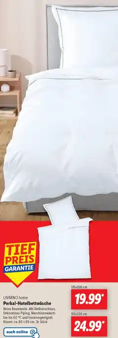 Lidl LIVARNO home Perkal-Hotelbettwäsche Angebot