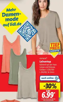 Lidl esmara Leinentop Angebot