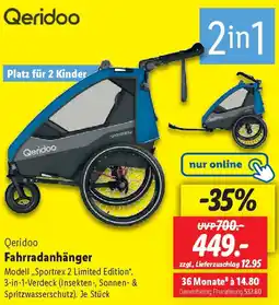 Lidl Qeridoo Fahrradanhänger Angebot