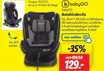 Lidl babyGO Autokindersitz Angebot