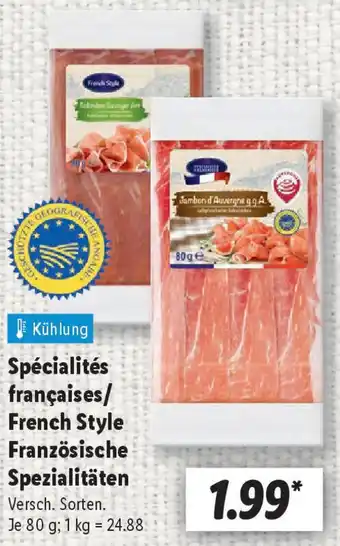 Lidl Spécialités françaises/ French Style Französische Spezialitäten Angebot