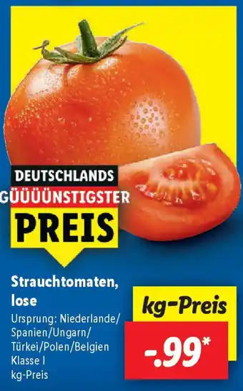 Lidl Strauchtomaten, lose Angebot