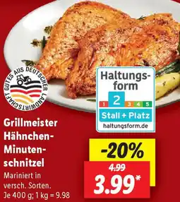 Lidl Grillmeister Hähnchen Minutenschnitzel Angebot